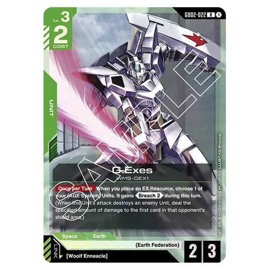 G-Exes GD02-022 card from the Gundam Card Game set Dual Impact