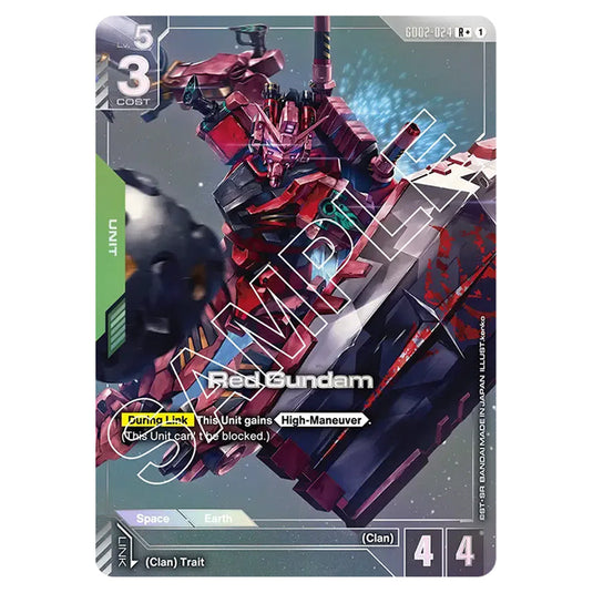 Red Gundam GD02-024-a card from the Gundam Card Game set Dual Impact