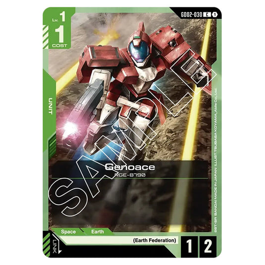 Genoace GD02-030 card from the Gundam Card Game set Dual Impact