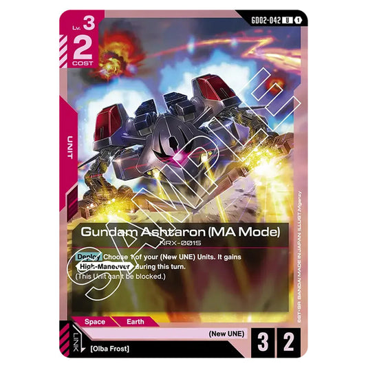 Gundam Ashtaron (MA Mode) GD02-042 card from the Gundam Card Game set Dual Impact
