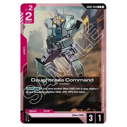 Daughtress Command GD02-044 card from the Gundam Card Game set Dual Impact