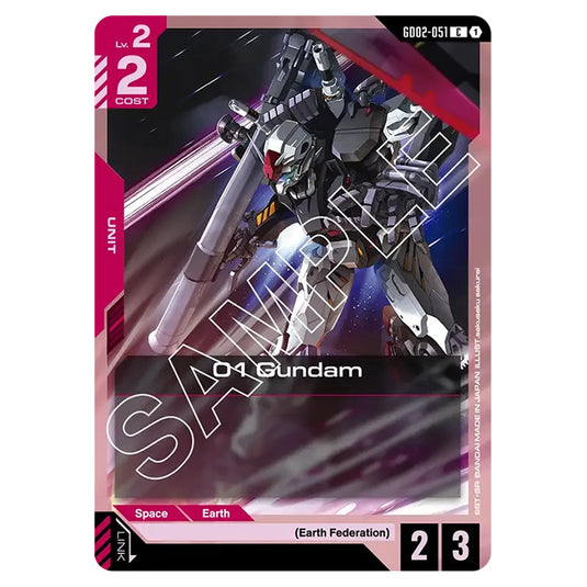 01 Gundam GD02-051 card from the Gundam Card Game set Dual Impact