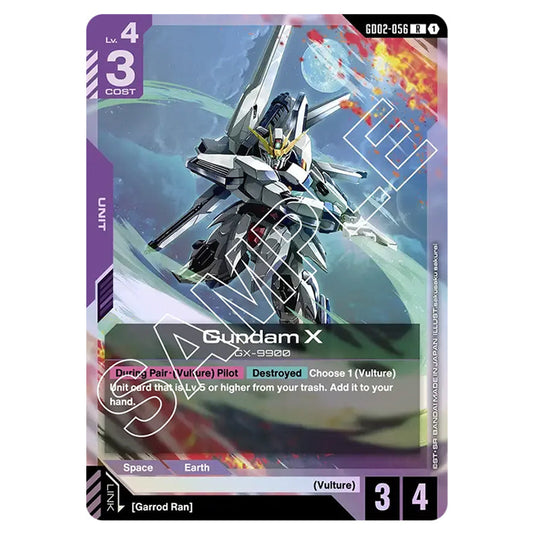 Gundam X GD02-056 card from the Gundam Card Game set Dual Impact