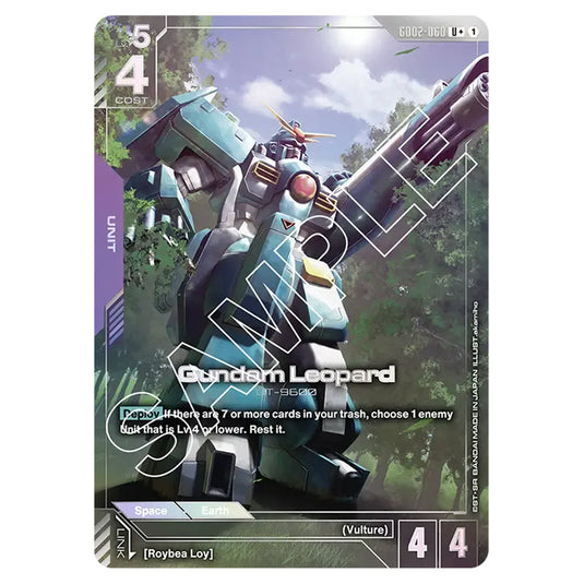 Gundam Leopard GD02-060-a card from the Gundam Card Game set Dual Impact