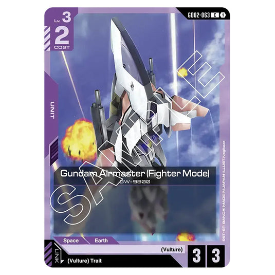 Gundam Airmaster (Fighter Mode) GD02-063 card from the Gundam Card Game set Dual Impact