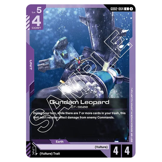 Gundam Leopard GD02-064 card from the Gundam Card Game set Dual Impact