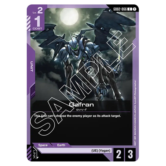 Gafran GD02-066 card from the Gundam Card Game set Dual Impact