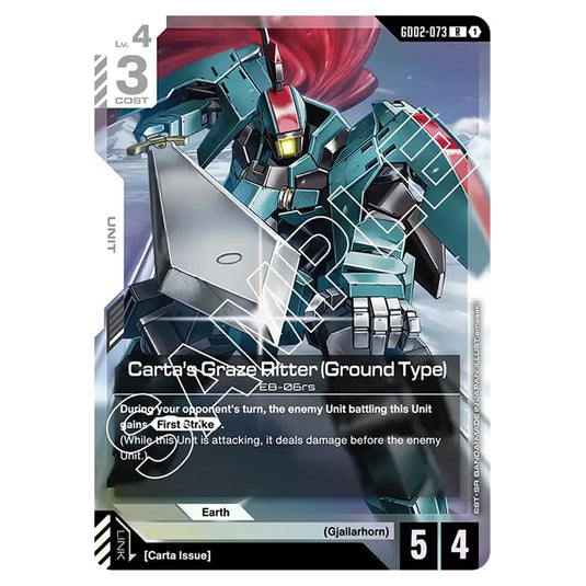 Carta's Graze Ritter (Ground Type) GD02-073 card from the Gundam Card Game set Dual Impact