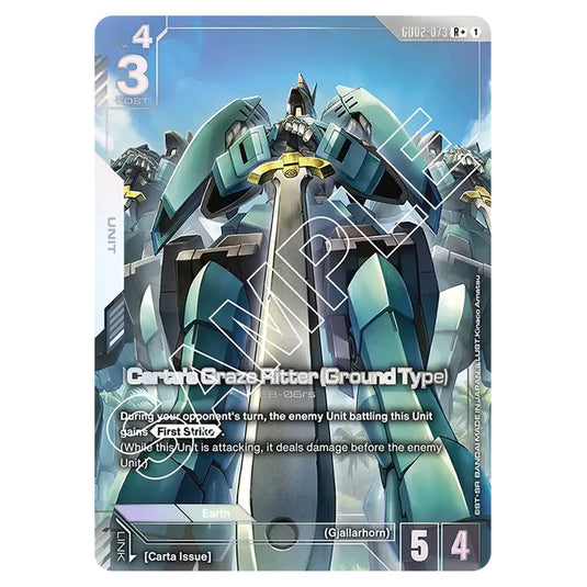 Carta's Graze Ritter (Ground Type) GD02-073-a card from the Gundam Card Game set Dual Impact