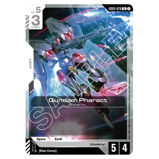 Gundam Pharact GD02-078 card from the Gundam Card Game set Dual Impact