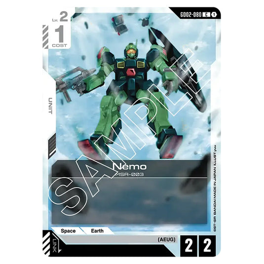 Nemo GD02-080 card from the Gundam Card Game set Dual Impact