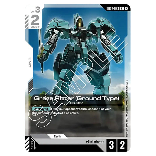 Graze Ritter (Ground Type) GD02-083 card from the Gundam Card Game set Dual Impact
