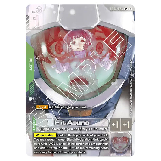 Flit Asuno GD02-088-a card from the Gundam Card Game set Dual Impact