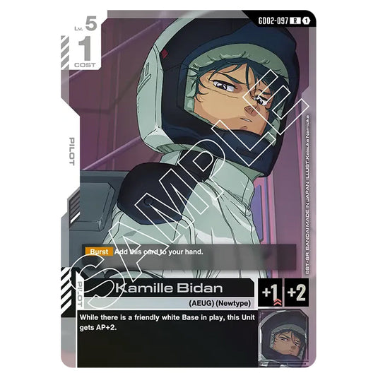 Kamille Bidan GD02-097 card from the Gundam Card Game set Dual Impact