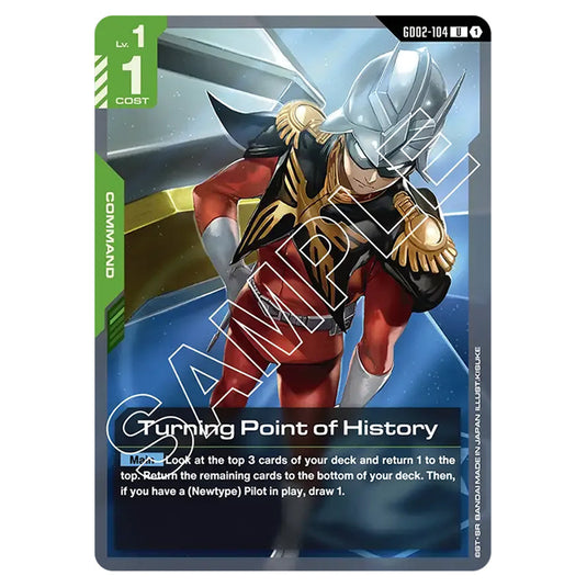 Turning Point of History GD02-104 card from the Gundam Card Game set Dual Impact