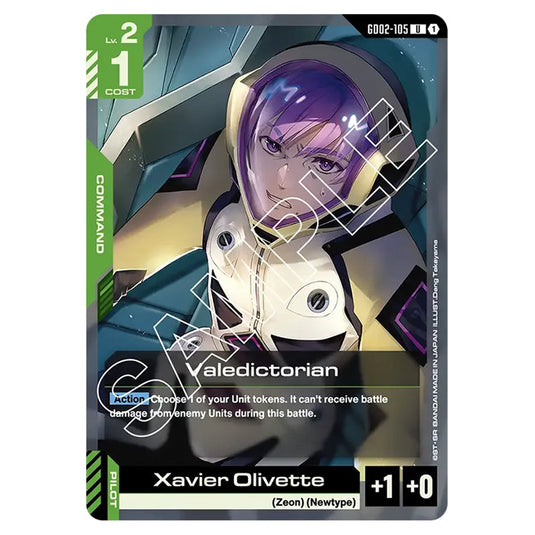 Valedictorian GD02-105 card from the Gundam Card Game set Dual Impact