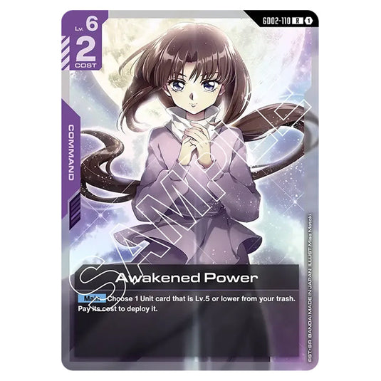 Awakened Power GD02-110 card from the Gundam Card Game set Dual Impact
