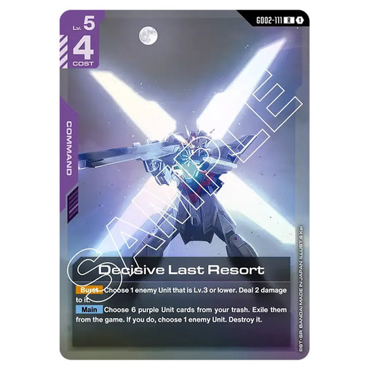 Decisive Last Resort GD02-111 card from the Gundam Card Game set Dual Impact