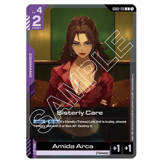 Sisterly Care GD02-113 card from the Gundam Card Game set Dual Impact
