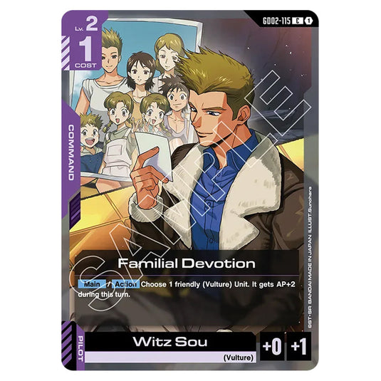 Familial Devotion GD02-115 card from the Gundam Card Game set Dual Impact