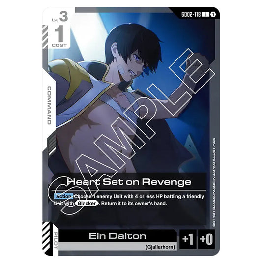 Heart Set on Revenge GD02-118 card from the Gundam Card Game set Dual Impact