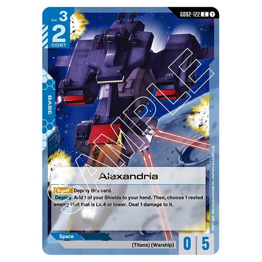 Alexandria GD02-122 card from the Gundam Card Game set Dual Impact