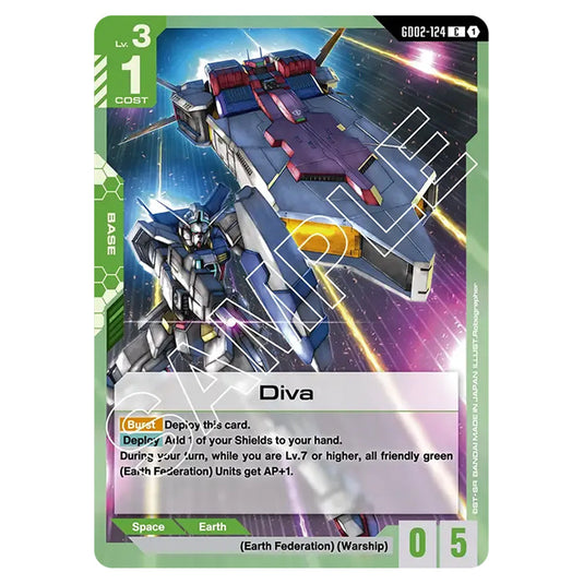Diva GD02-124 card from the Gundam Card Game set Dual Impact