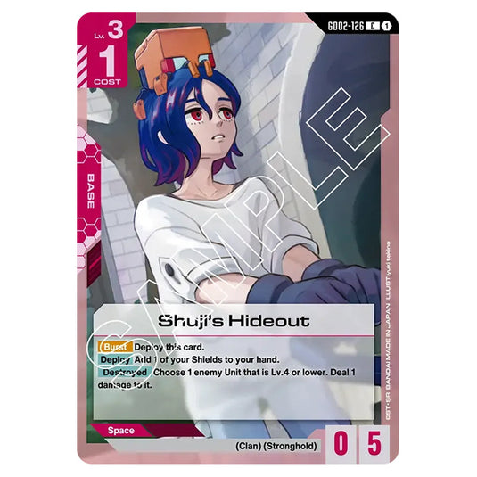 Shuji's Hideout GD02-126 card from the Gundam Card Game set Dual Impact