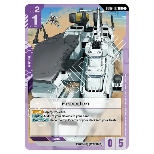 Freeden GD02-127 card from the Gundam Card Game set Dual Impact
