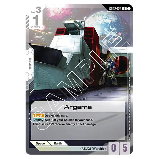 Argama GD02-129 card from the Gundam Card Game set Dual Impact