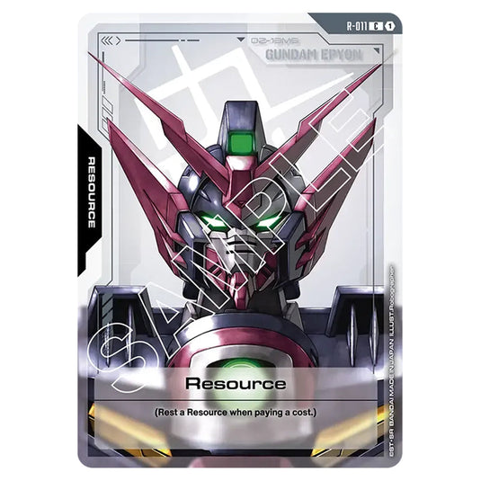 Resource R-011 card from the Gundam Card Game set Dual Impact