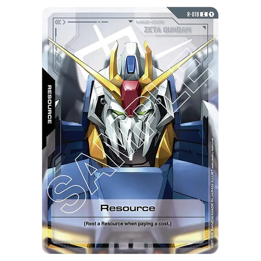 Resource R-018 card from the Gundam Card Game set Dual Impact