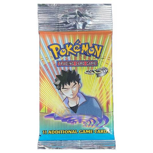 Pokemon Gym Heroes Booster Pack Brock Artwork Long Crimp