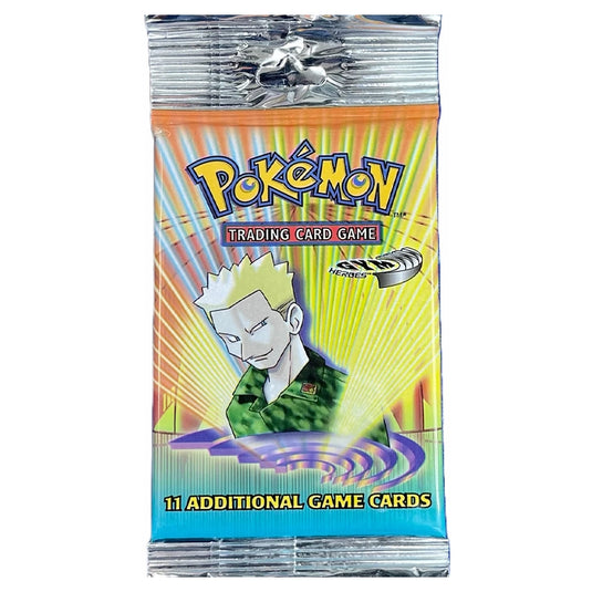 Pokemon Gym Heroes Booster Pack Lt Surge Artwork Long Crimp