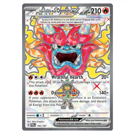 Pokemon - Scarlet & Violet - Twilight Masquerade - Hearthflame Mask Ogerpon ex - 192/167