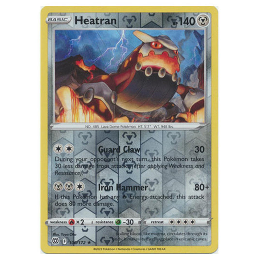 Pokemon - Sword & Shield - Brilliant Stars - Heatran - 100/172 - (Reverse Holo)