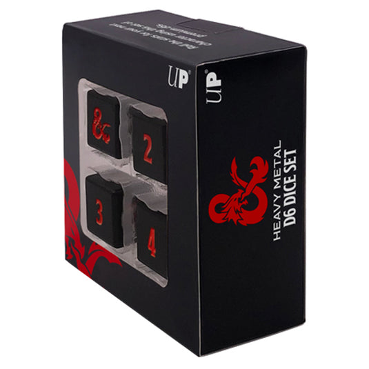 Ultra Pro - Heavy Metal D6 - 4x Dice Set for Dungeons & Dragons