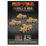 Flames Of War - D-Day - Sd Kfz 231 SS Scout Troop (x4)