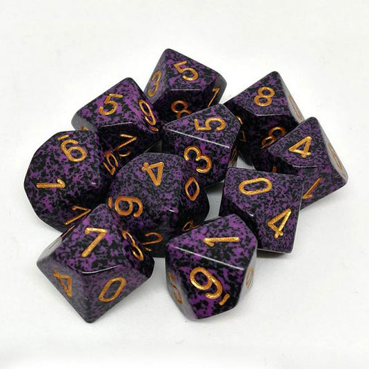 Chessex - Speckled Polyhedral D10 10-Dice Blocks - Hurricane