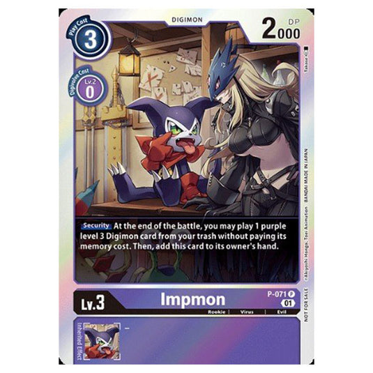 Digimon Card Game - Limited Card Pack - Impmon Pre-release - P-071