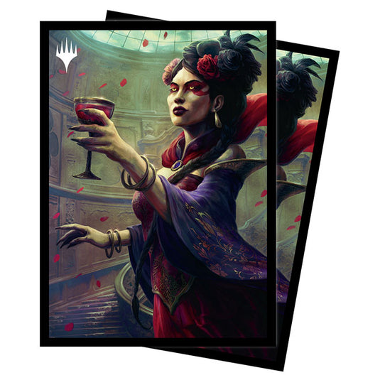 Ultra Pro - Magic the Gathering - Innistrad Crimson Vow - Standard Deck Protectors - Henrika, Infernal Seer (100 Sleeves)