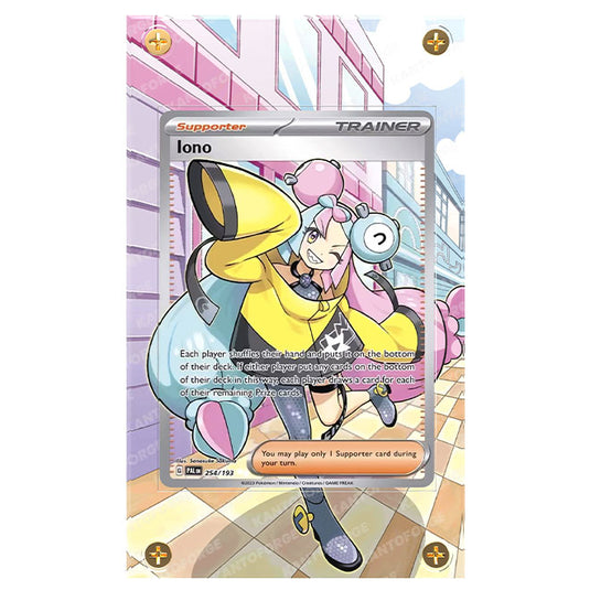 KantoForge - Extended Artwork Protective Card Display Case - Pokemon - Scarlet & Violet - Paldea Evolved - Iono 254/193