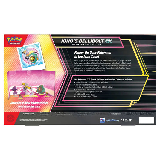 Pokemon - Iono’s Bellibolt ex Premium Collection Back