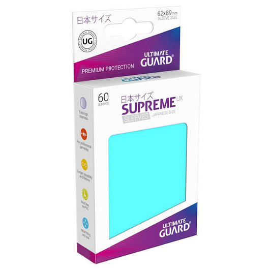 Ultimate Guard - Supreme UX Sleeves Japanese Size - Aquamarine (60 Sleeves)