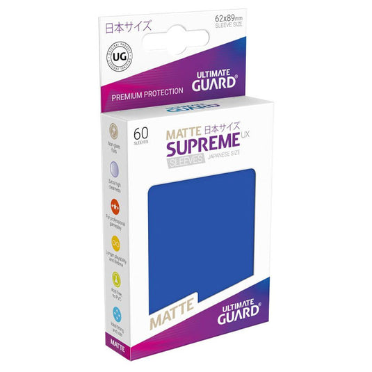 Ultimate Guard - Supreme UX Sleeves Japanese Size Matte - Blue (60 Sleeves)
