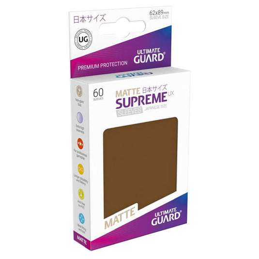 Ultimate Guard - Supreme UX Sleeves Japanese Size Matte - Brown (60 Sleeves)