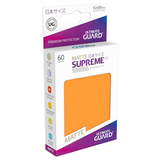 Ultimate Guard - Supreme UX Sleeves Japanese Size Matte - Orange (60 Sleeves)