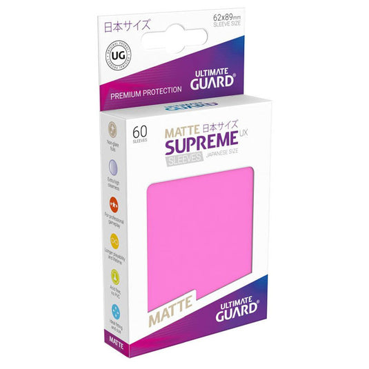 Ultimate Guard - Supreme UX Sleeves Japanese Size Matte - Pink (60 Sleeves)