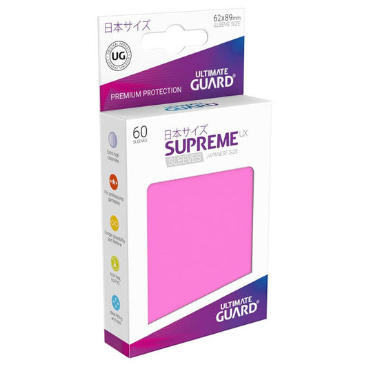 Ultimate Guard - Supreme UX Sleeves Japanese Size - Pink (60 Sleeves)