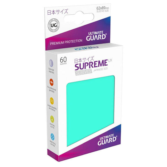 Ultimate Guard - Supreme UX Sleeves Japanese Size - Turquoise (60 Sleeves)